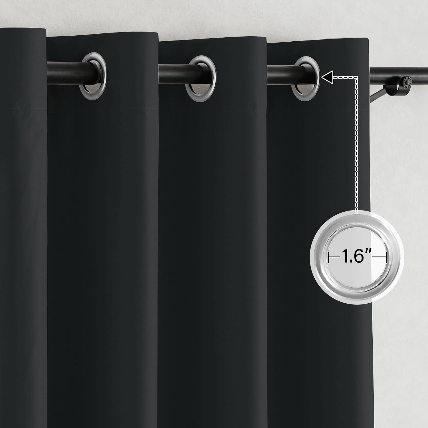 Nicetown Full Blackout Curtains 96 inch Long for Home Theater, Grommet Energy Saving Room Darkening Window Treatment Thermal Curtains Porta…