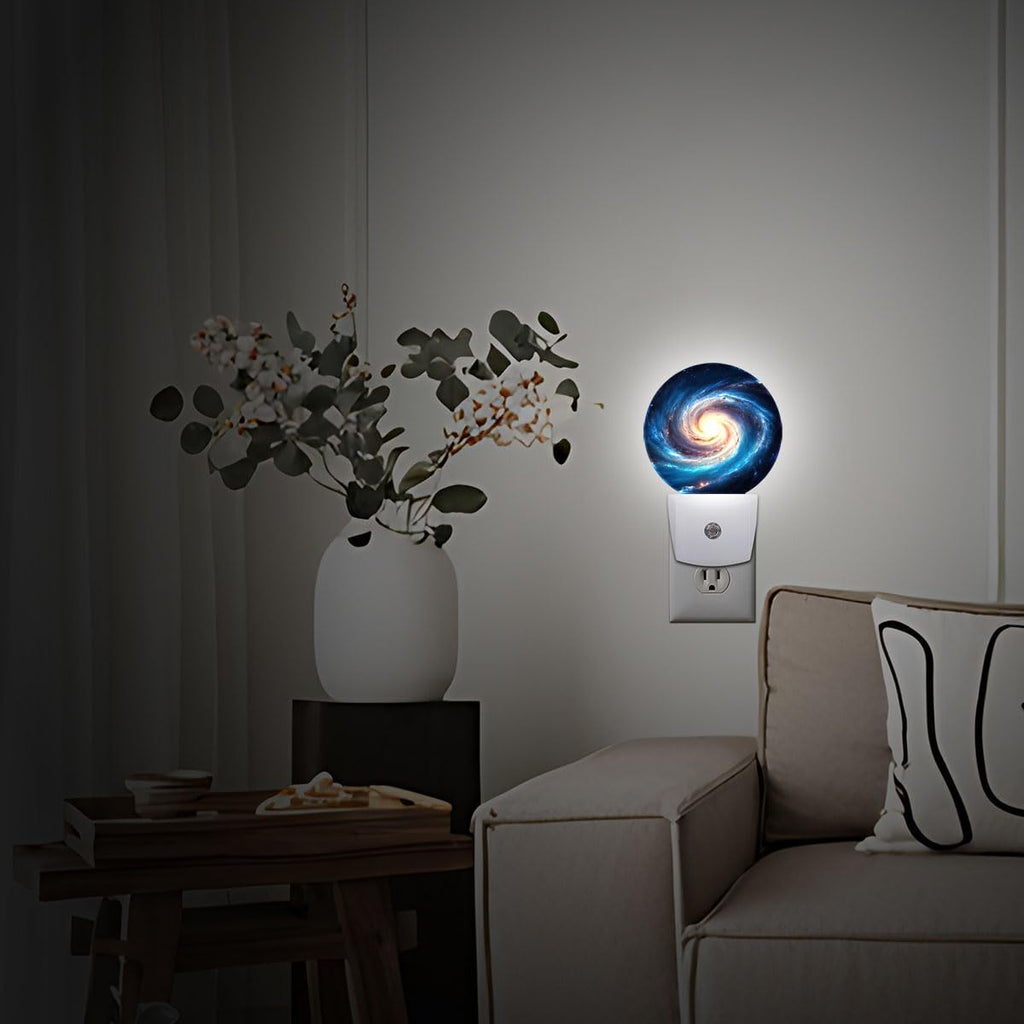 Nebula Galaxy Night Light Auto Sensor Led Dusk to Dawn Lamp Home Decor for Men Women