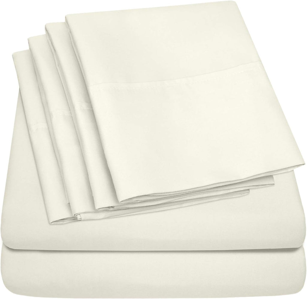 Cal King Size Bed Sheets - 6 Piece 1500 Supreme Collection Fine Brushed Microfiber Deep Pocket California King Sheet Set Bedding - 2…