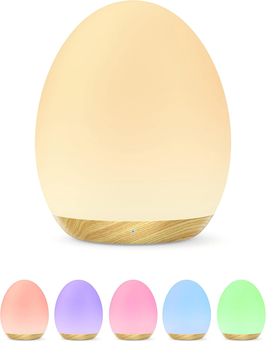 Night Light for Kids, Baby Egg Light with 7 Colors Changing Mode & Stepless Dimming, Nursery Night Lamp BPA Free, Rechargeable Egg Night…