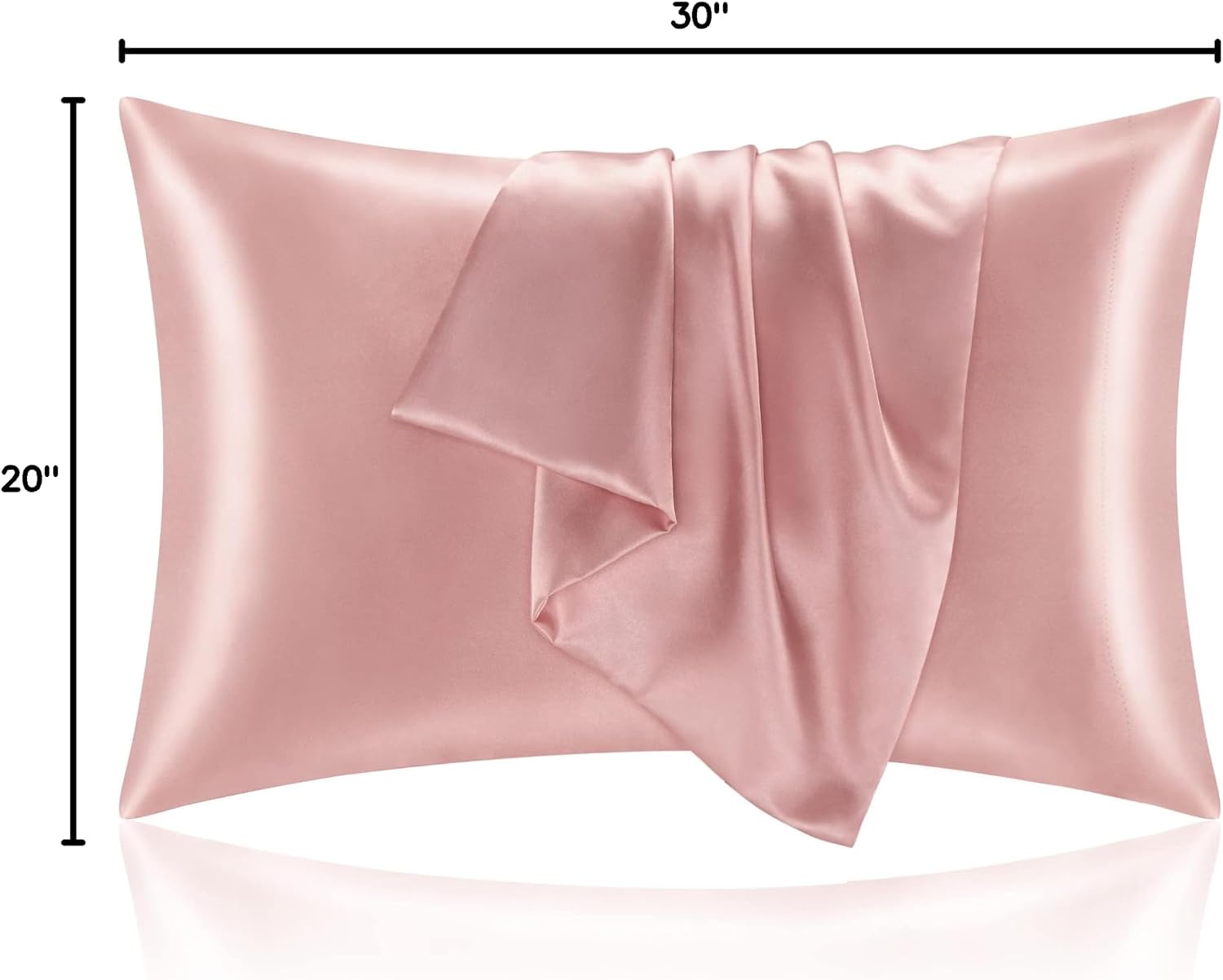 Bedelite Satin Pillowcase for Hair and Skin, Super Soft and Cooling Similar to Silk Pillow Cases 2 Pack with Envelope Closure, Gift for Wom…