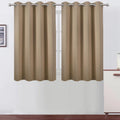 Lemomo Natural Thermal Blackout Curtains/52 x 45 Inch/Set of 2 Panels Room Darkening Curtains 45 Inch silver