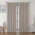 Gwine Stone Blackout Curtains for Bedroom 84 inches Long 2 Panels Set, Solid Noise Reducing Thermal Insulated Blackout Curtains for…