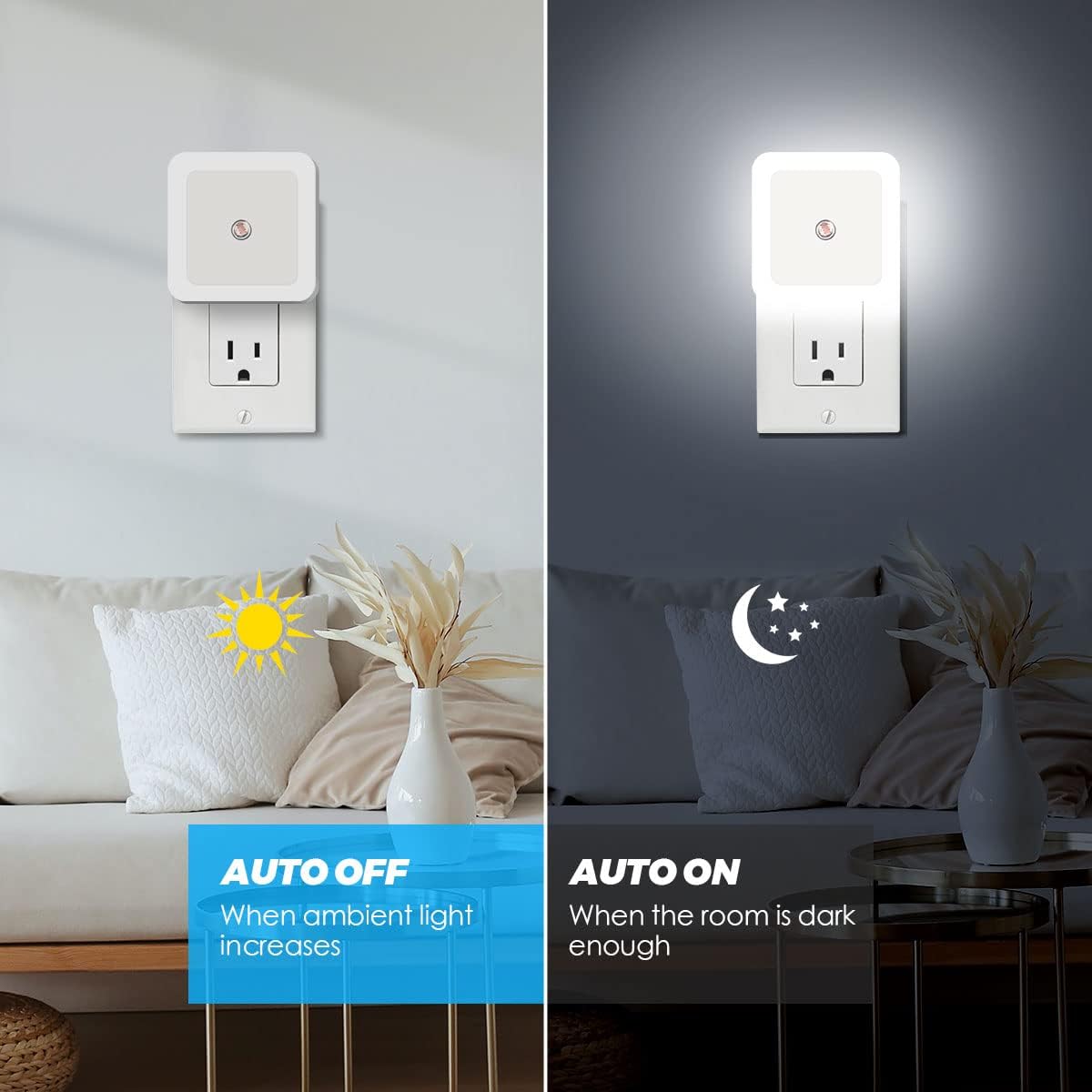 Sujeet Night Light, Night Lights Plug into Wall 8-Pack, Nightlight Plug in Night Light, Dusk to Dawn Night Lamp Led (Soft White)