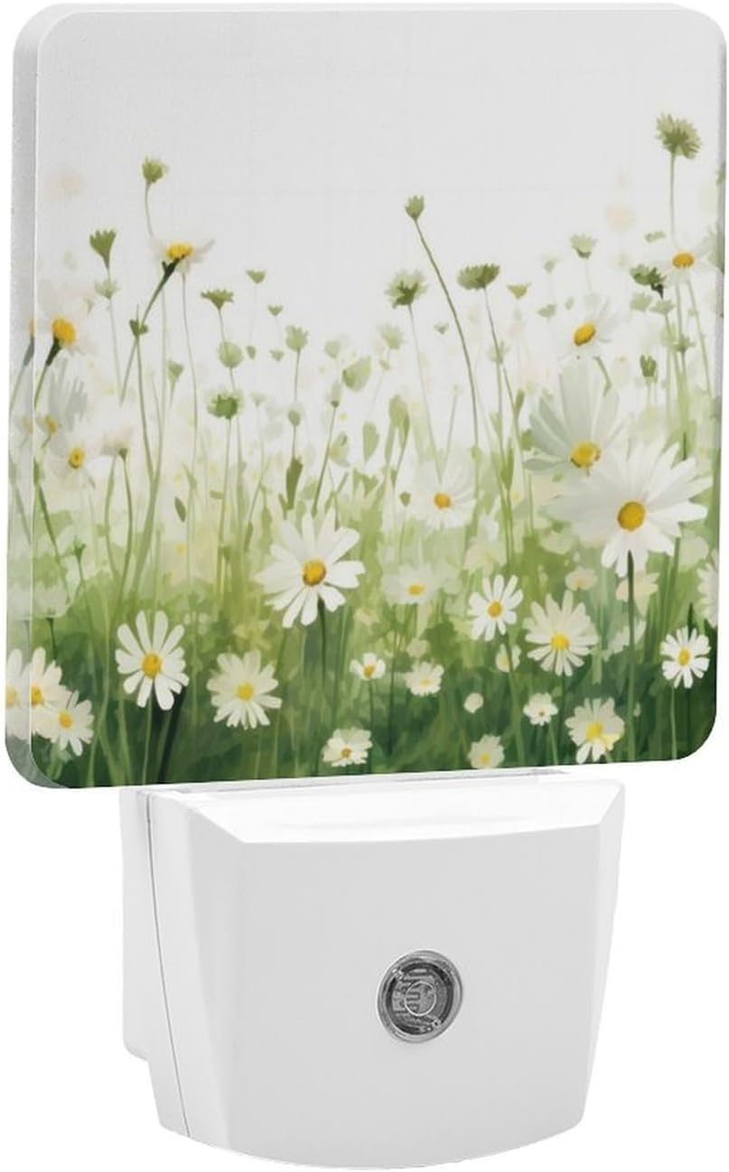 YKJAHSD Flowers Night Light, Plug into Wall Decor Nightlights for Bedroom, Bathroom, Hallway, Kitchen, with Dusk to Dawn Light Auto…