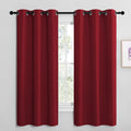 NICETOWN Christmas Burgundy Red Kitchen Blackout Curtain Panels, Thermal Insulated Grommet Top Blackout Draperies and Drapes for Basement…
