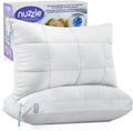 Nuzzlepillow Nuzzle Pillows Standard Size Set of 2 Adjustable Firm Pillows, Luxury Hotel Collection Bed Pillows – Adjust Height Soft Coolin…