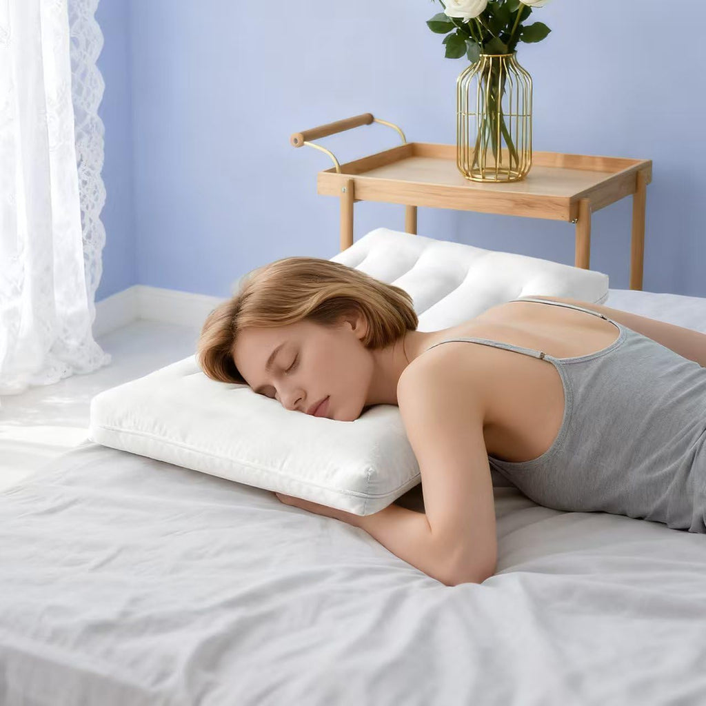 Flat Pillow - Ultra Thin & Adjustable Low Pillow for Side Back Stomach Sleepers, Relief Neck & Shoulder Pain, Customizable Support with…