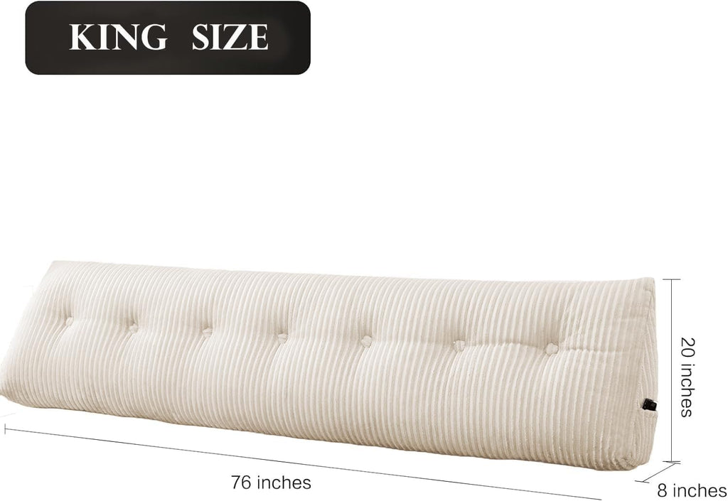 Sliguy Large Headboard Pillow, Headboard Wedge Pillow Bed Rest Reading Pillow Bolster Triangular for Sitting in Bed-Backrest Positioning Su…