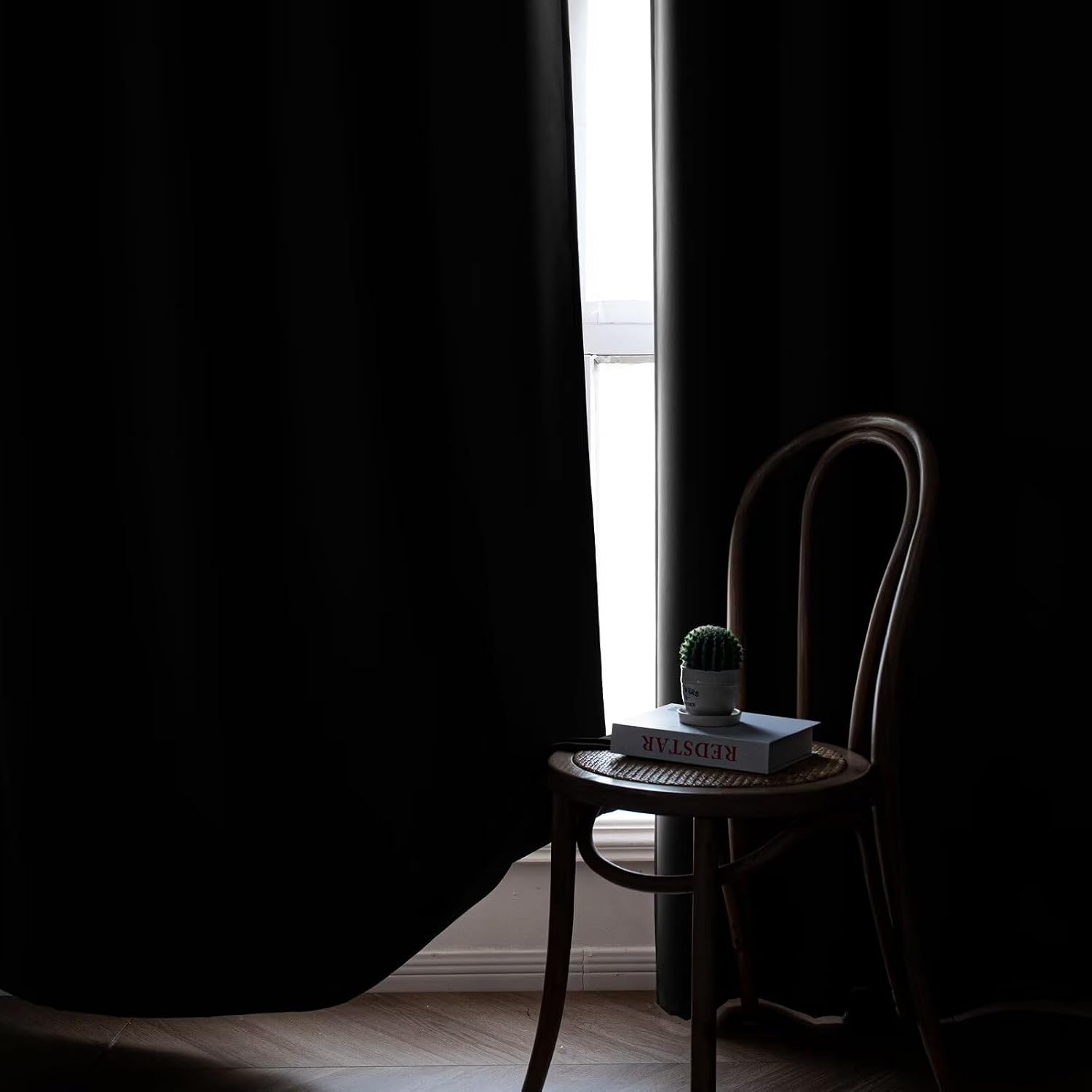 Igemaeve Blackout Curtains for Bedroom 1 Panel, Custom Curtains Thermal Insulated Dark Grey, Rod Pocket Room Darkening Drapes for Living Ro…