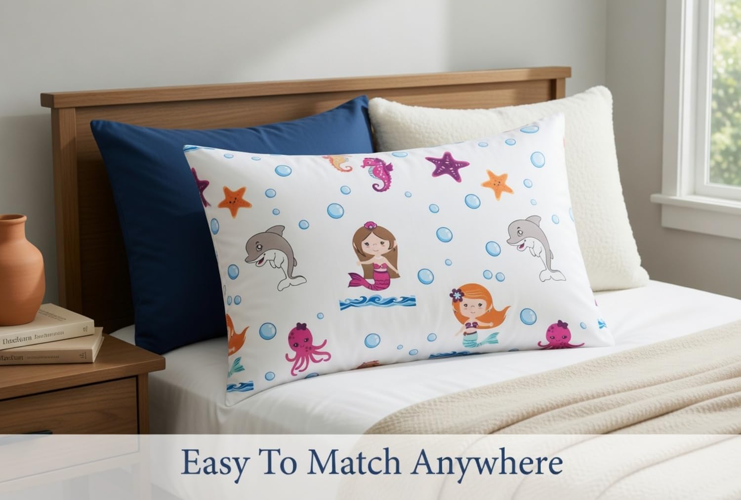 Everyday Kids 2-Pack Toddler Travel Pillowcases -100% Soft Microfiber, Breathable and Hypoallergenic - 14" by 20" Kids Pillowcases fits…