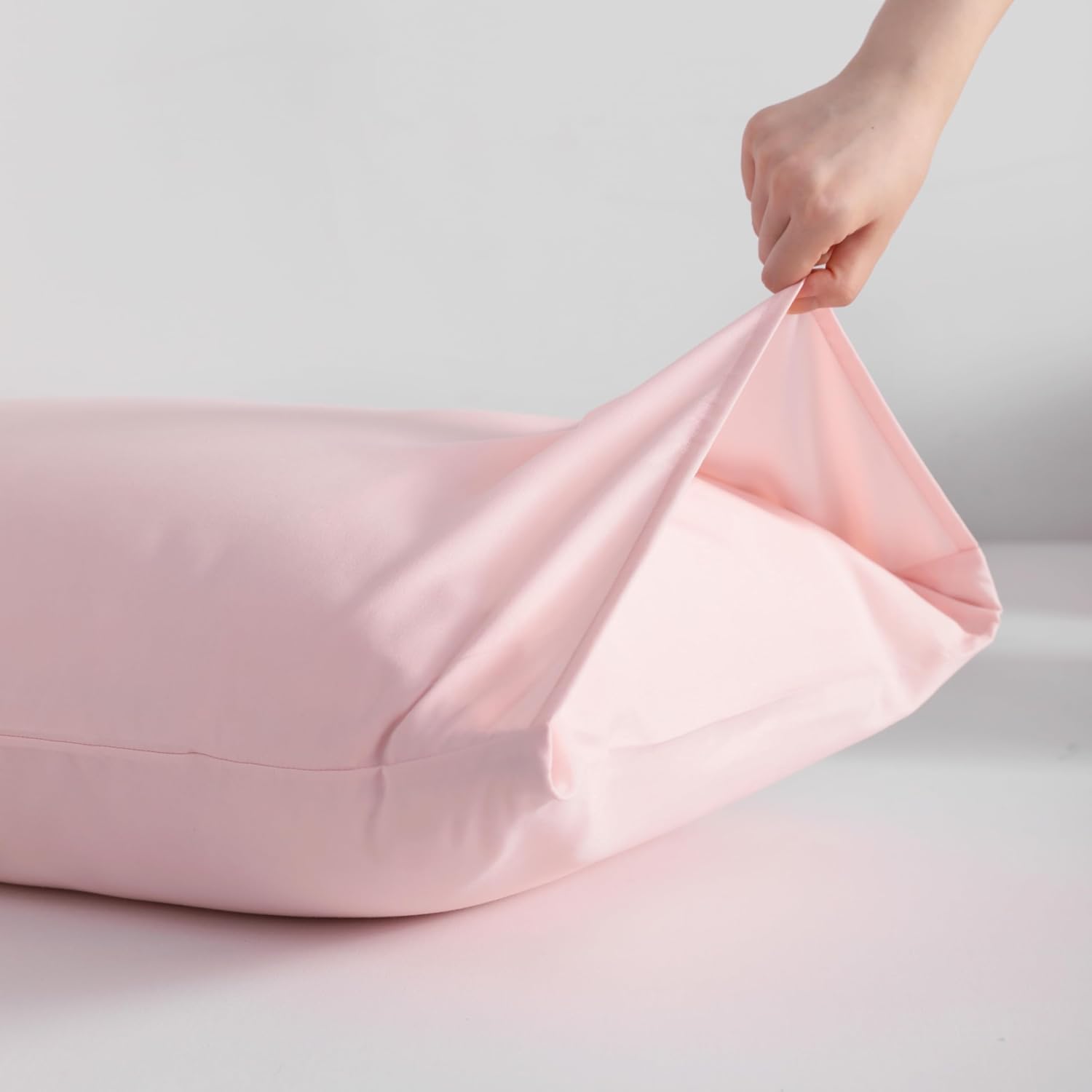 Ntbay Queen Pillowcase Set - 4 Pack Brushed Microfiber 20x30 Pillowcases - Soft, Wrinkle-Free, Fade-Resistant, Stain-Resistant, Blush Pink…
