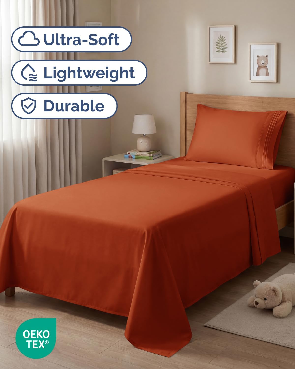 Twin Size 3 Piece Sheet Set - Comfy Breathable & Cooling Sheets - Hotel Luxury Bed Sheets for Women and Men - Deep Pockets, Easy-Fit…