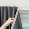 Magic Tape Stick On Curtains Window Shades Pull Down Blackout Window Cover Blackout Curtains for Bedroom No Drillng Self Adhesive…