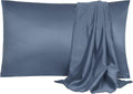 uxcell 2 Pack Silk Satin Pillowcase for Hair and Skin, Cool, Silky, Soft Breathable Pillow Cases Travel Size 14x20 Inch Sateen Pillowcase S…