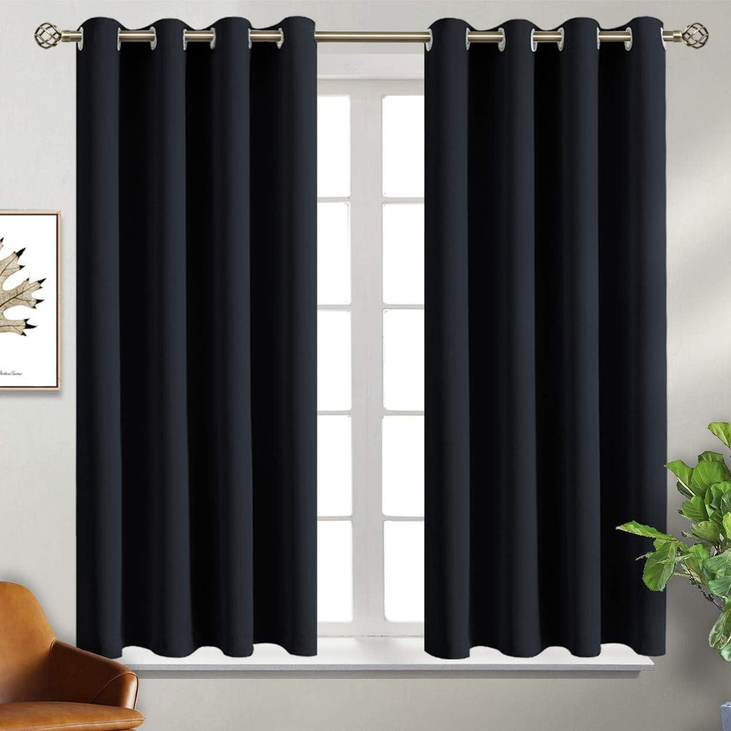 BGment Blackout Curtains for Bedroom - Grommet Thermal Insulated Room Darkening Curtains for Living Room, Set of 2 Panels, Each 46 x 54 Inc…