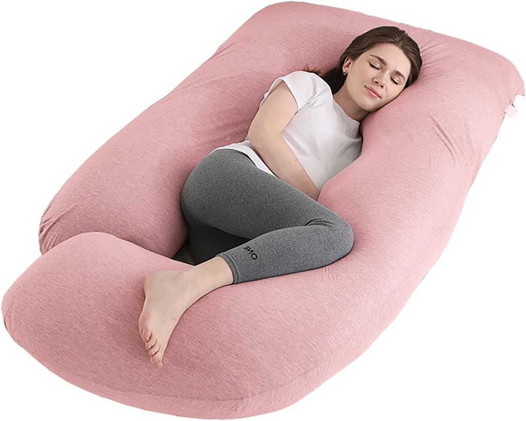 Jcickt Pregnancy Pillow for Sleeping,59 inch Maternity Pillow with Removable Washable Cover, J-Shaped Cooling Full Body Pregnant Pillow…