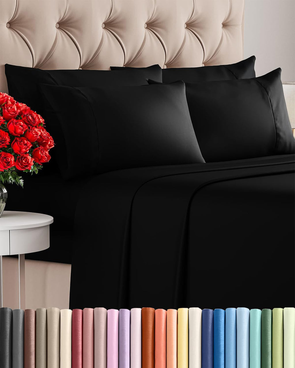Queen 6 Piece Sheet Set - Comfy, Breathable & Cooling - Hotel Luxury Bedding for Women, Men, Kids, Teens and Children - 1 Flat & 1 Fitted…
