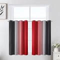Estelartextiler Estelar Textiler Red and Black Ombre Short Blackout Curtains 36 Inch Long, Thermal Insulated Grommet Small Half Window Drap…