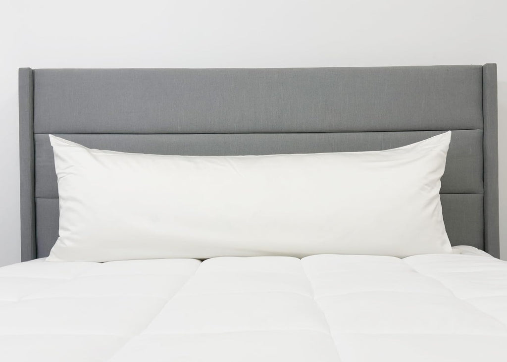 Copper Ion Infused Rayon Derived from Bamboo Cooling Body Pillow Cover, Soft and Breathable Long Pillow Case, White (20x60)