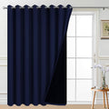 Yakamok 100% Blackout Sliding Door Curtains, Thermal Insulated Grommet Full Light Shading Sliding Door Drape Room Divider Curtain for…