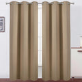 Lemomo Natural Thermal Blackout Curtains/42 x 95 Inch/Set of 2 Panels Room Darkening Curtains for Bedroom 95 Inch silver