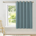 NICETOWN Room Darkening Curtains for Bedroom, Greyish Blue Thermal Insulated Drapes 63 inches Long for Small Shack Window (1 Panel, 70"…