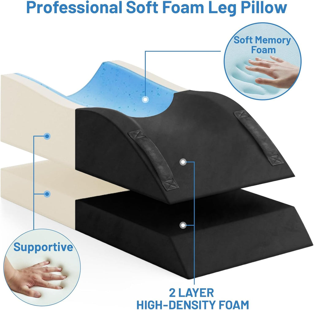 TranquilRelax TranquilRelax Leg Elevation Pillows, Wedge Pillow for After Surgery Or Rest, Memory Foam Leg Support Adjustable, Back…