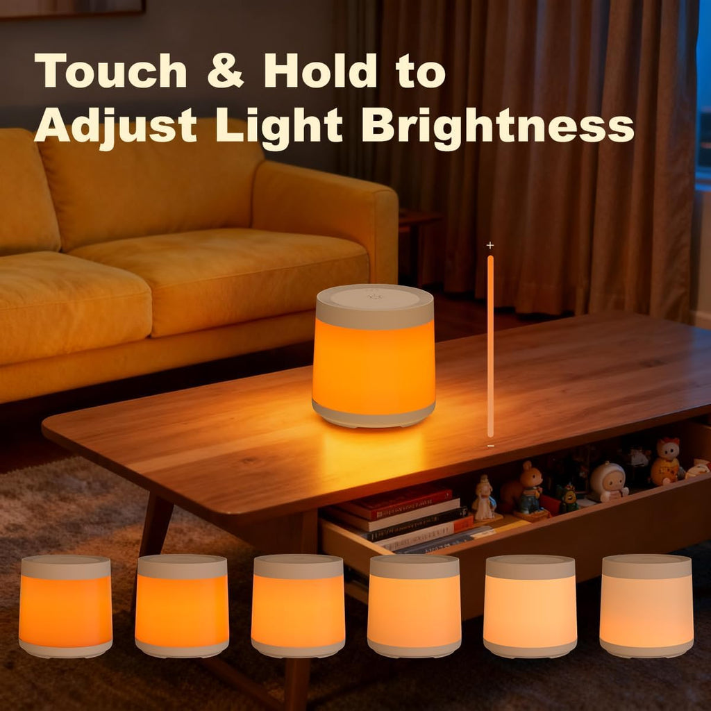 3 Color Nursery Night Light for Adults & Kids Rechargeable Long Battery Life Touch Night Lamp Dimmable Brightness with 3 Timers Portable…