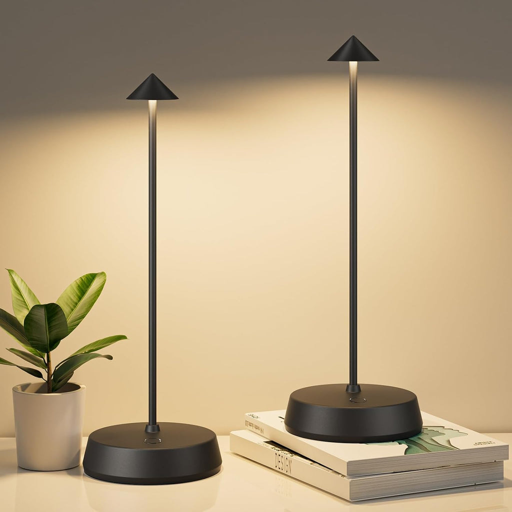 Cordless Table Lamp Rechargeable, Battery Operated 6000mAh Desk Lamp Touch Dimmable Lamp Outdoor Waterproof Portable Wireless Table…