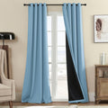 Rutterllow 100% Blackout Curtains, 84 Inches Long Heat and Full Light Blocking Drapes for Nursery, Thermal Insulated Window Treatment Drape…
