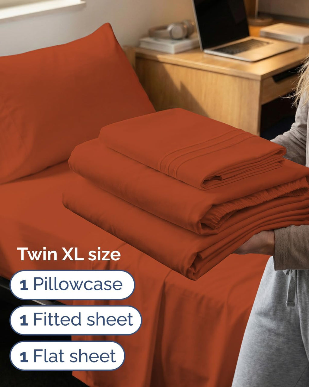 Twin XL Size 3 Piece Sheet Set - Comfy Breathable & Cooling Sheets - Hotel Luxury Bed Sheets for Women & Men - Deep Pockets, Easy-Fit…