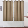 Lemomo Natural Thermal Blackout Curtains/38 x 63 Inch/Set of 2 Panels Room Darkening Curtains for Bedroom 63 Inch silver