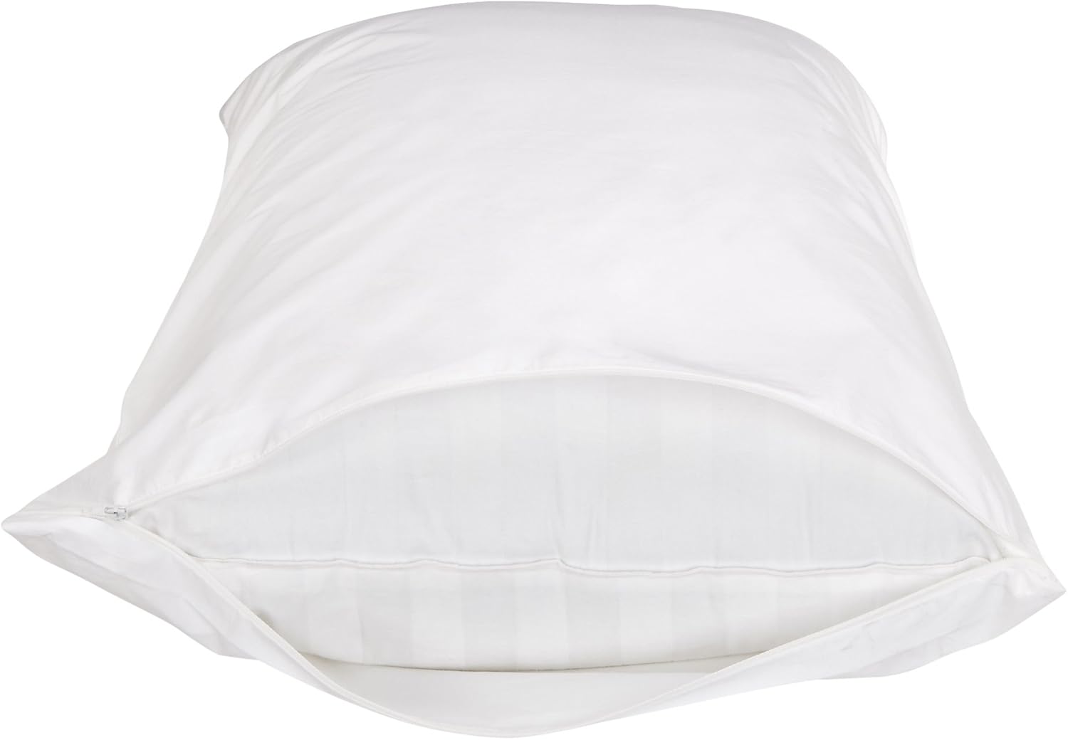 Amazon Basics King Pillow Pillowcases with Zipper, 100% Cotton Hypoallergenic, Pillow Protector, White (37 x 21 Inches), Pillows Not…