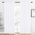 NICETOWN White Bedroom Curtain Panels - Multi-Function Noise Reducing Performance Window Treatment Thermal Insulated Rod Pocket Room…