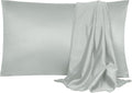 uxcell 2 Pack Silk Satin Pillowcase for Hair and Skin, Cool, Silky, Soft Breathable Pillow Cases Queen Size 20x30 Inch Sateen Pillowcase Li…