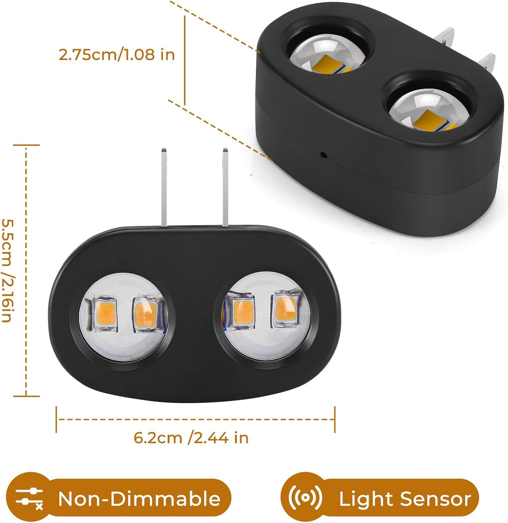 4-Pack LED Night Lights Plug into Wall, 2700K Soft White with Light Sensor, Ambient Lighting for Hallway, Bedroom, Bathroom, Nursery…