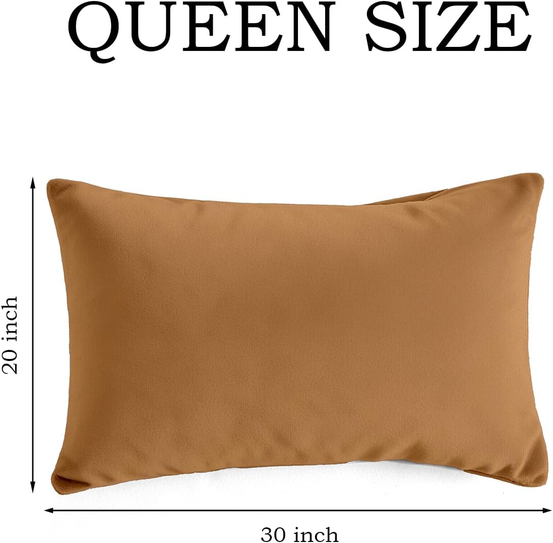 QJFabricCO Q&J Fabric Co. Queen Pillow Cases Set of 2, Brushed Microfiber Pillowcases, Soft, Wrinkle-Free, Fade-Resistant, Pillow Cases Envelope…