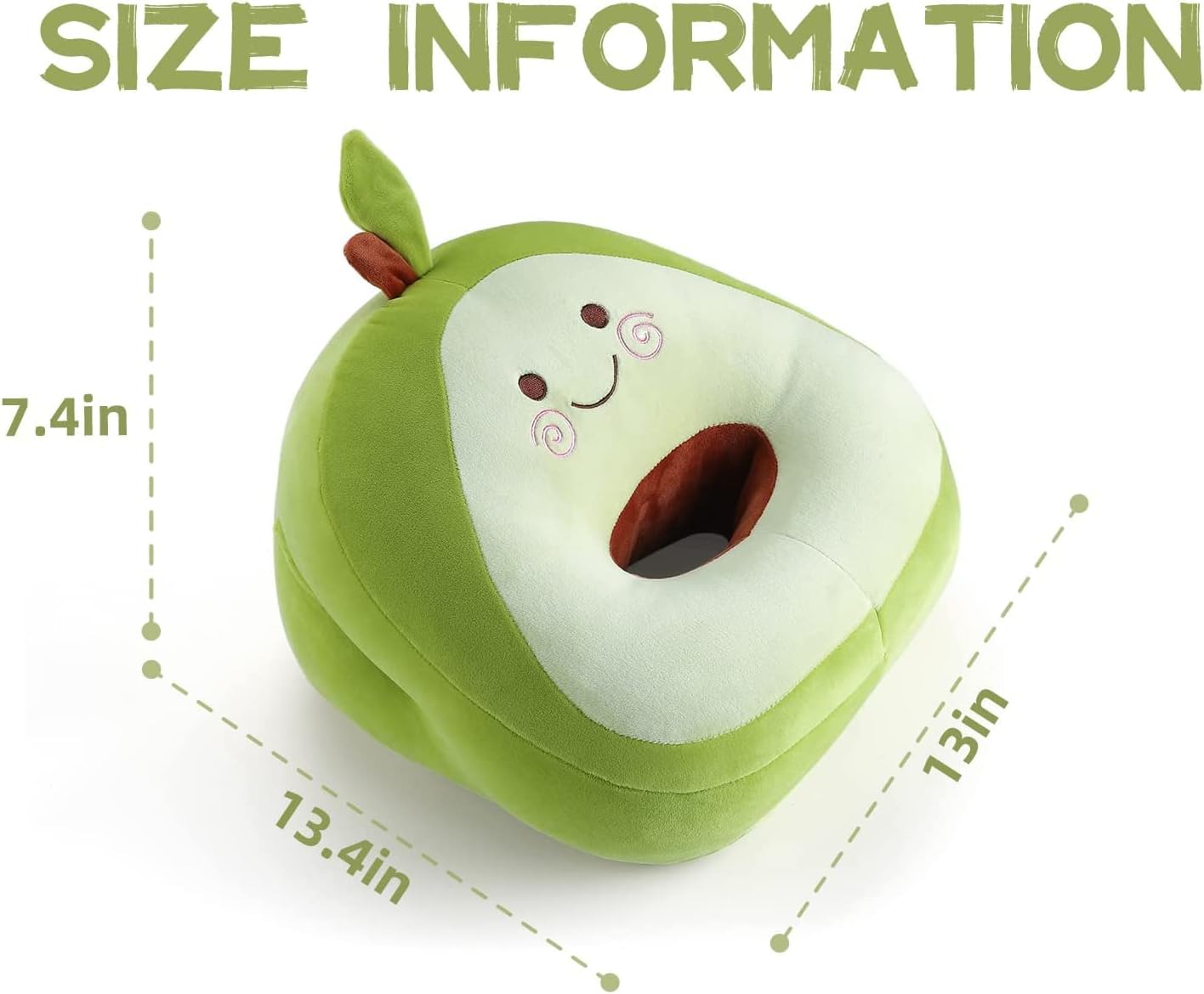 Kg Alpha Avocado Plush Stuffed Cute Napping Toy Pillow for Kids Girls, Kawaii Toys Throw Pillow Doll Gift for Girlfriend, Office Neck Pillo…