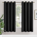 YoungsTex 72 Inches Length Blackout Curtains for Bedroom 2 Panels - Black Thermal Insulated Drapes with Grommet Room Darkening for Living R…