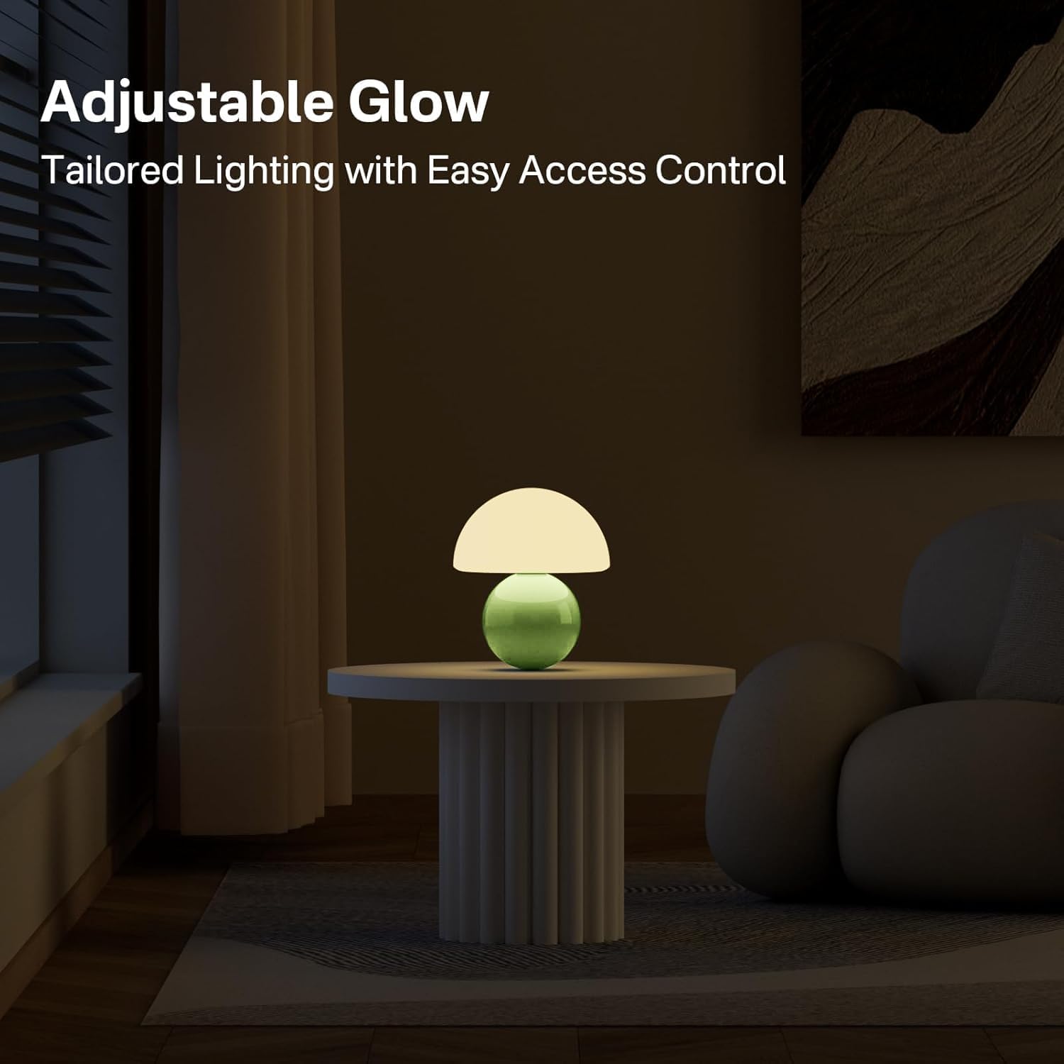 Dawnwake Mushroom Lamp Table Lamp for Bedroom, Desk Bedside Small Lamps for Living Room Night Stands, Mushroom Decor Cute Mini Modern Mid…