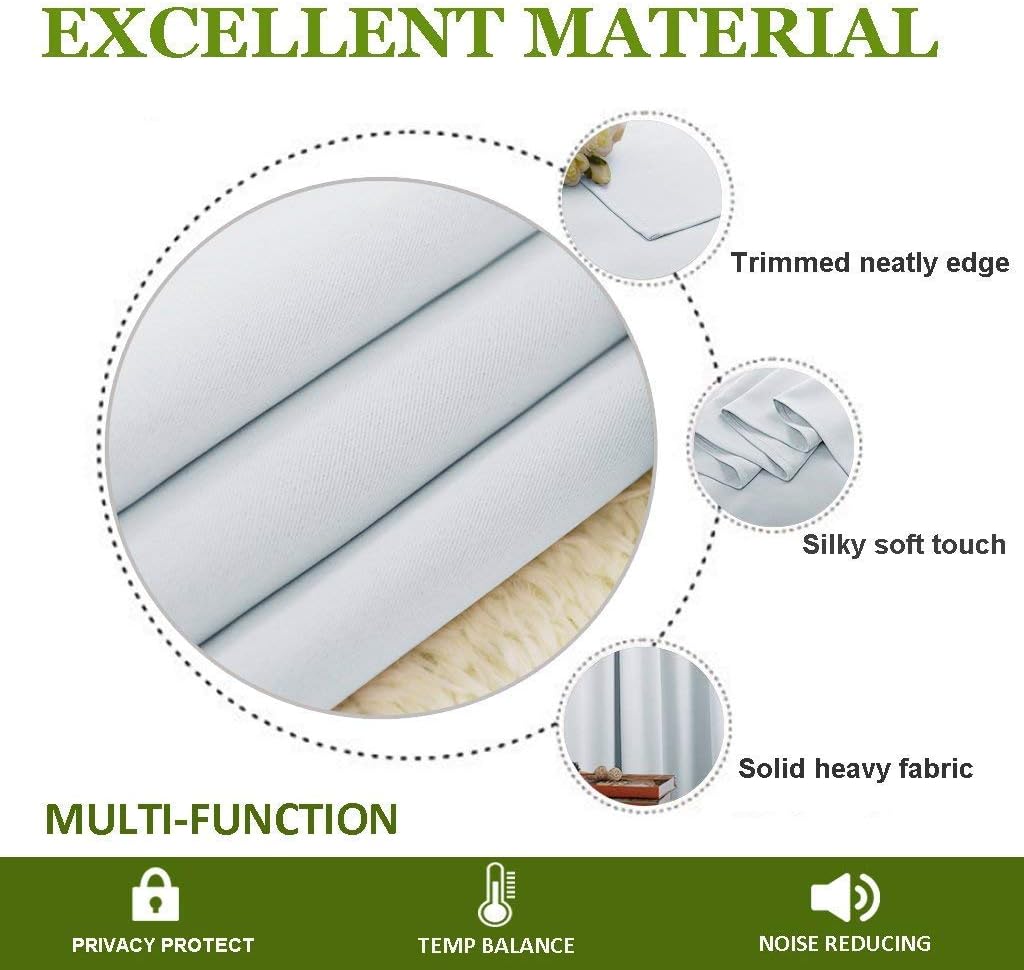 NICETOWN Room Darkening Window Treatment Curtain Energy Smart Thermal Insulated Block Out Sunlight Shade & Blind for Bedroom with Grommet…