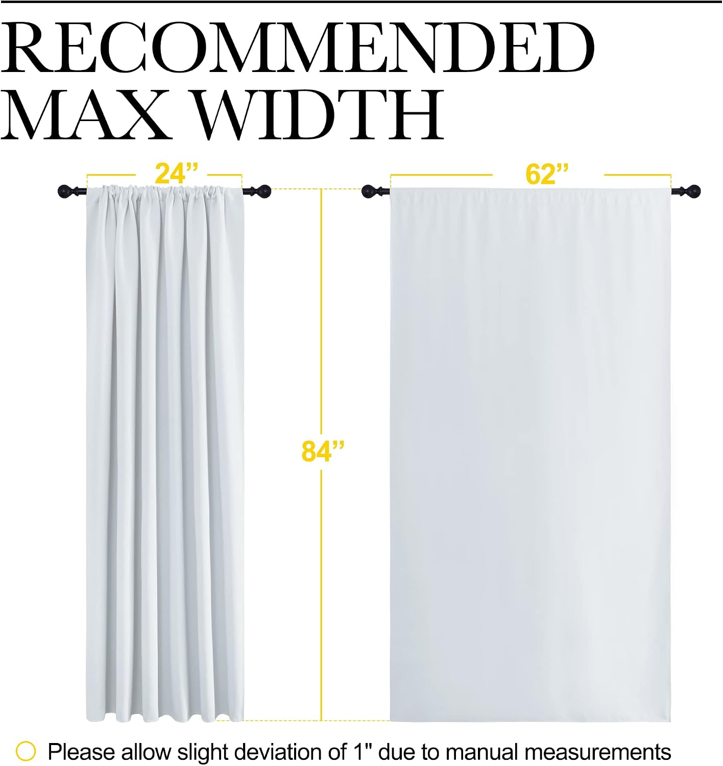 NICETOWN Bedroom Window Curtain Panels - Window Treatment Thermal Insulated Rod Pocket Room Darkening Curtains/Drapes for Patio Door…