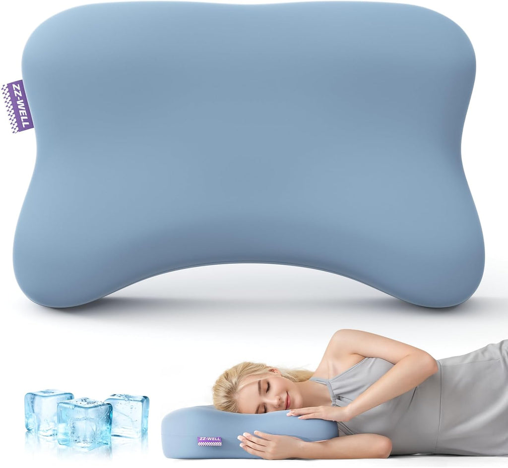 ZZ-WELL Side Sleeper Pillow - Patented Cervical Neck Pillow for Sleeping with Cooling Cover - High Loft Heavy Density Memory Foam Pillows…