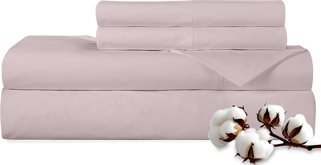 Royalelinens ROYALE LINENS 300 Thread Count 100% Long Staple Combed Cotton Sheet Set - 4 Piece Full Bed Sheets - 1 Fitted, 1 Flat, 2 Pillow…