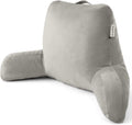 Reading Pillow for Bed Sitting Up, Adults and Teens Backrest with Arms, Velvet Back Support Pillow for Sitting on Sofa, Couch with…