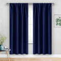 Jiuzhen Blackout Curtains for Bedroom - Thermal Insulated Room Darkening Rod Pocket Curtains for Living Room, Set of 2 Panels with Tiebacks…