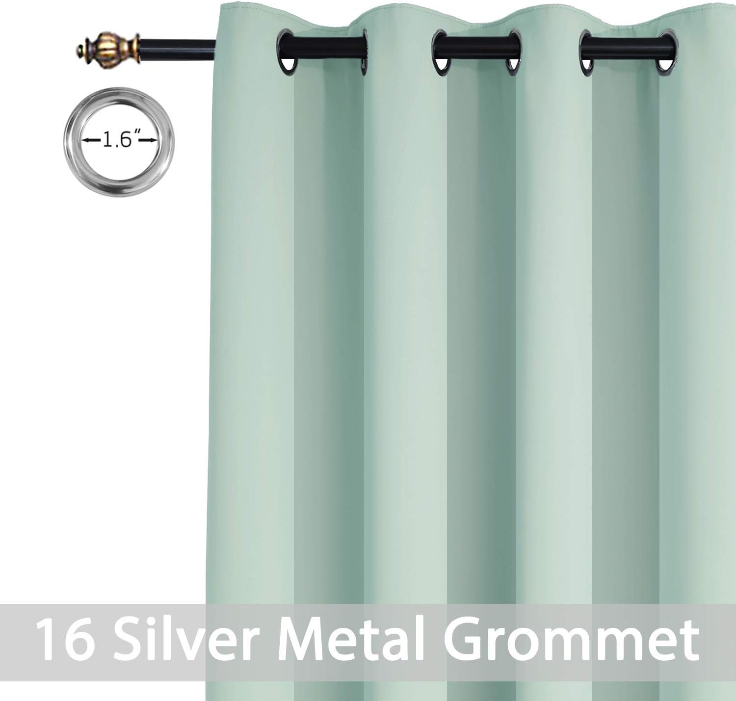 Yakamok Extra Wide Blackout Curtain for Sliding Glass Door, Grommet Thermal Insulated Room Divider Curtain 100W x 84L inch, Room…