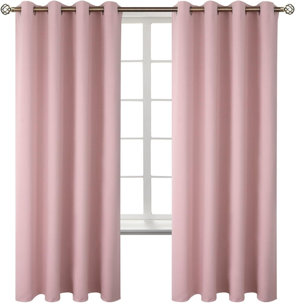 BGment Room Darkening Curtains 72 Inches Long - Grommet Thermal Insulated Drapes Window Treatment Curtains for Bedroom, 2 Panels, 52 x 72 I…