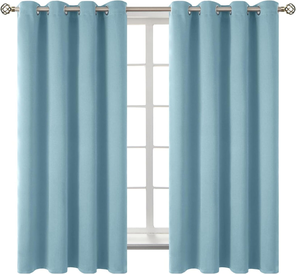 BGment Room Darkening Curtains 63 Inches Long - Grommet Thermal Insulated Drapes Window Treatment Curtains for Bedroom, 2 Panels, 52 x 63 I…